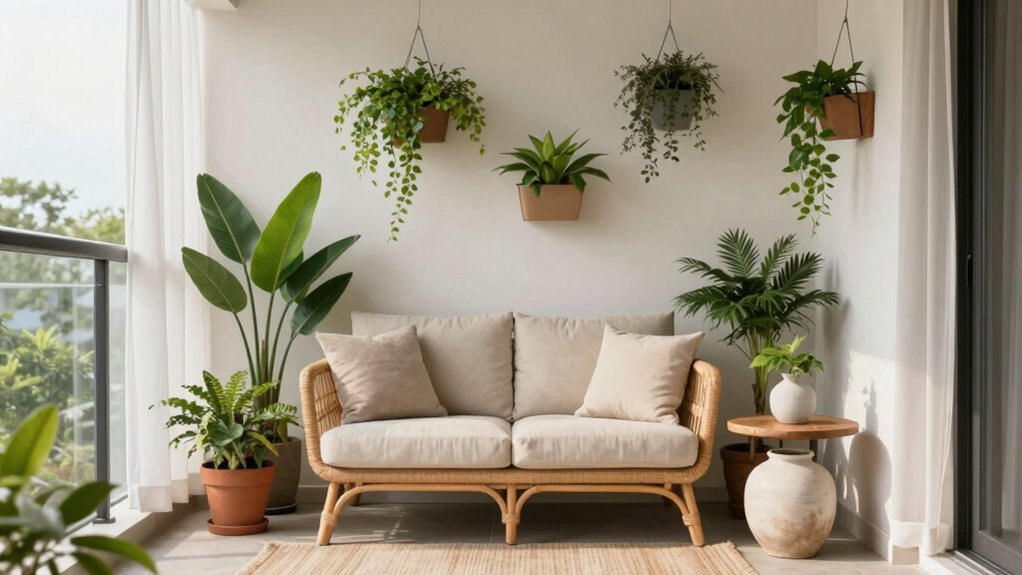 harmonious spacious balcony layout