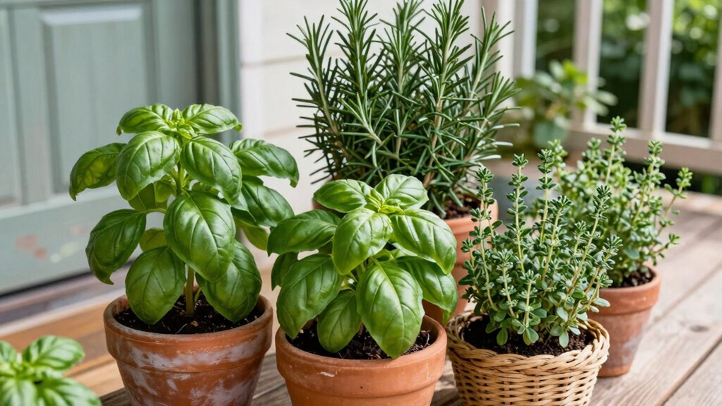 herb garden by door