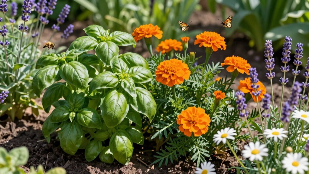 herbs and flowers attract beneficial insects