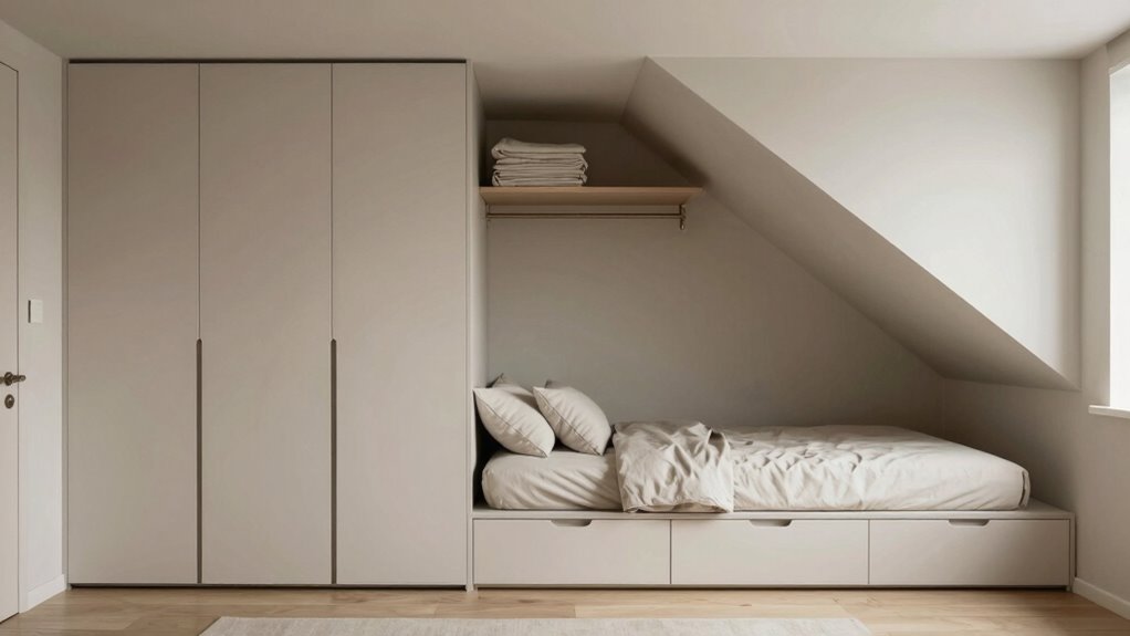 hidden storage enhances small spaces