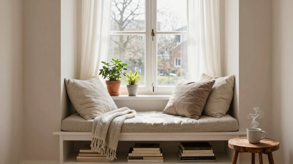 ideal cozy window nook