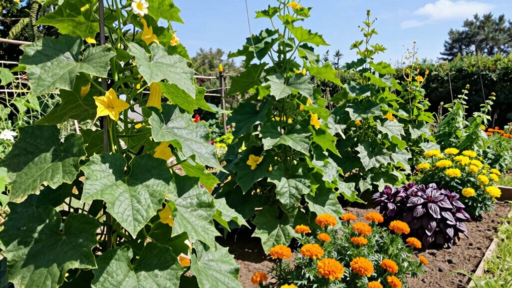 ideal cucumber squash companions