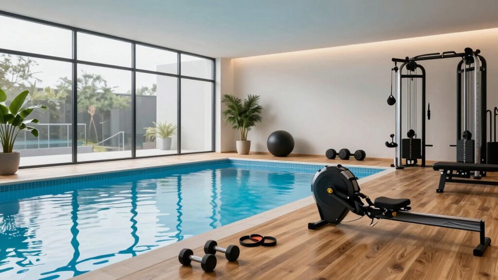 integrate pool and gym