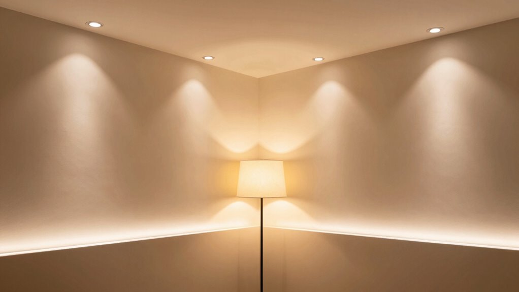 layered lighting enhances space