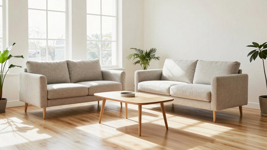 leggy furniture enhances small spaces