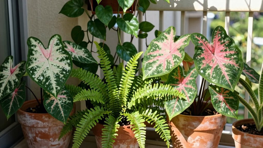 low light balcony foliage options