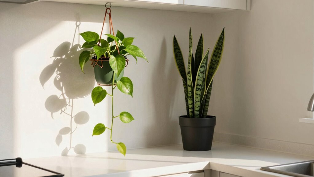 low maintenance bright kitchen plants