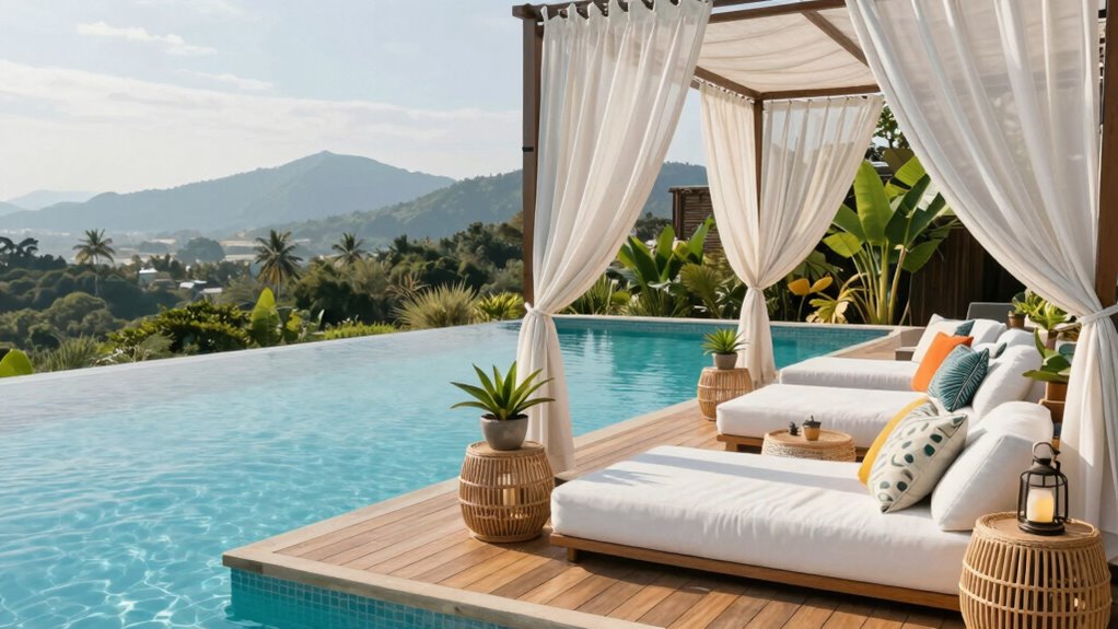 luxurious outdoor lounge retreat