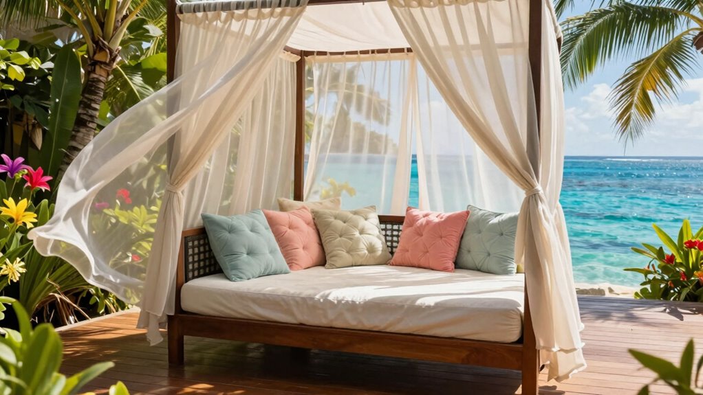 luxurious outdoor lounging spaces