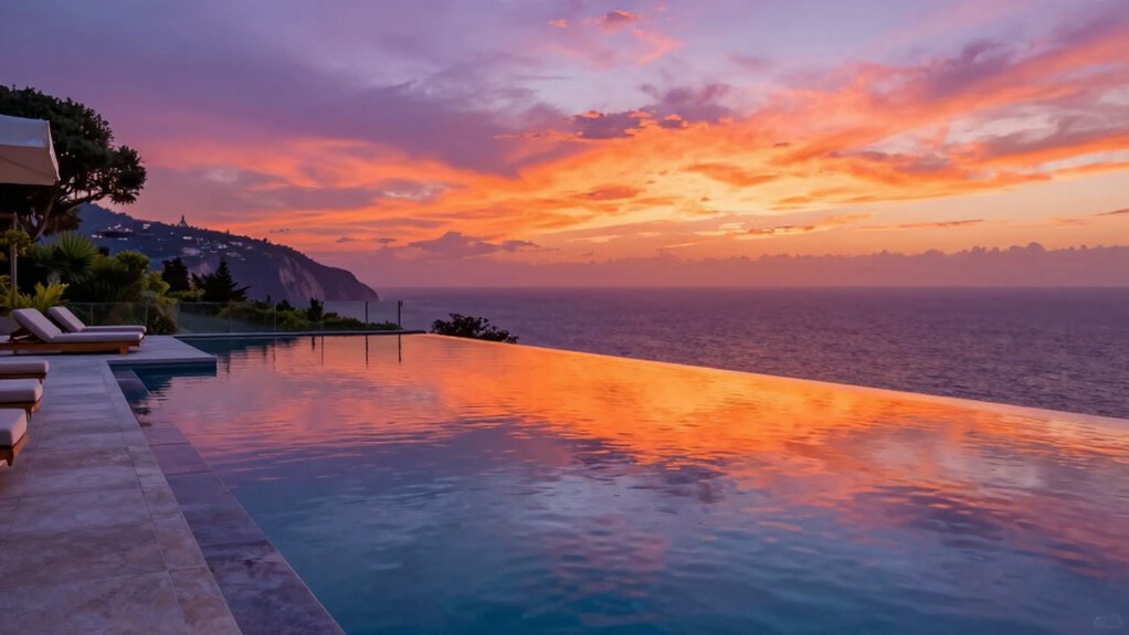 luxurious panoramic pool vistas