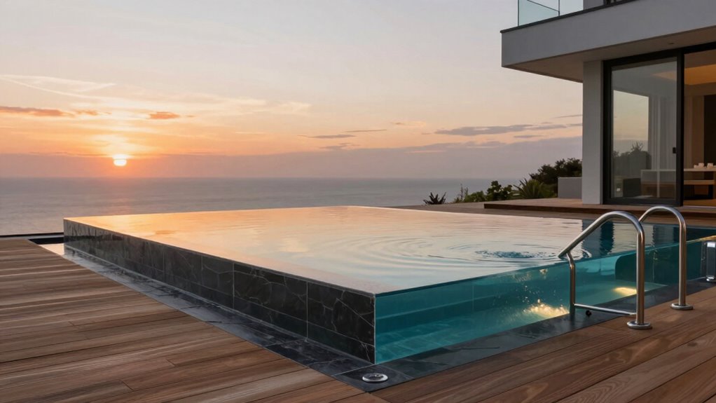 luxurious small infinity pool features