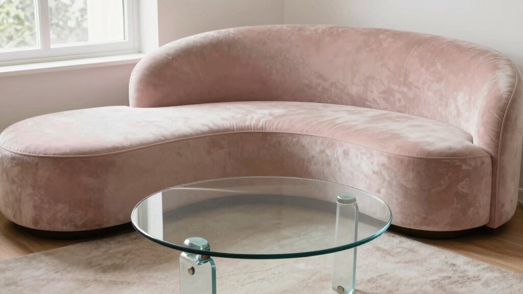 maximize space with curved furniture