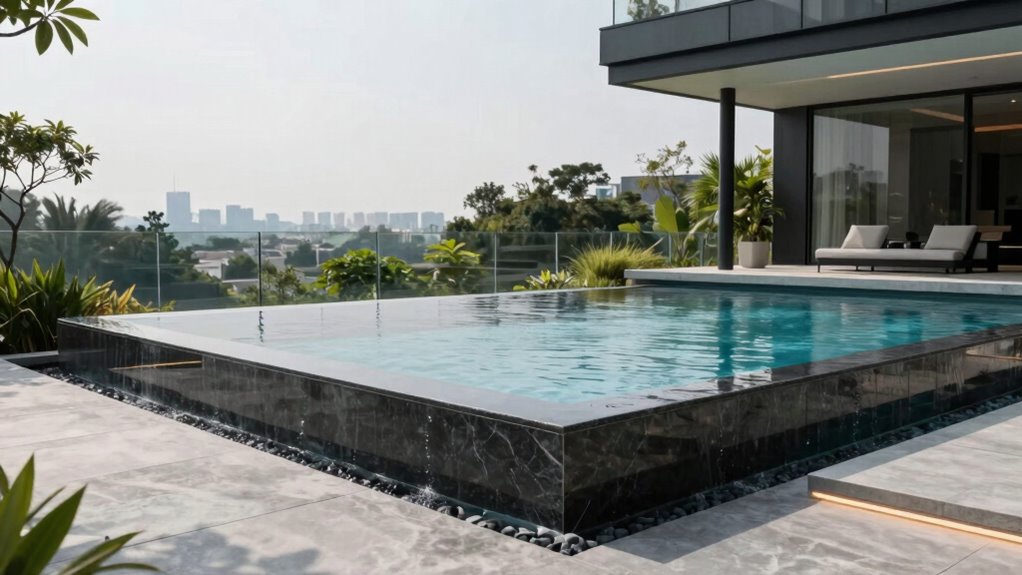 modern sleek pool finishes