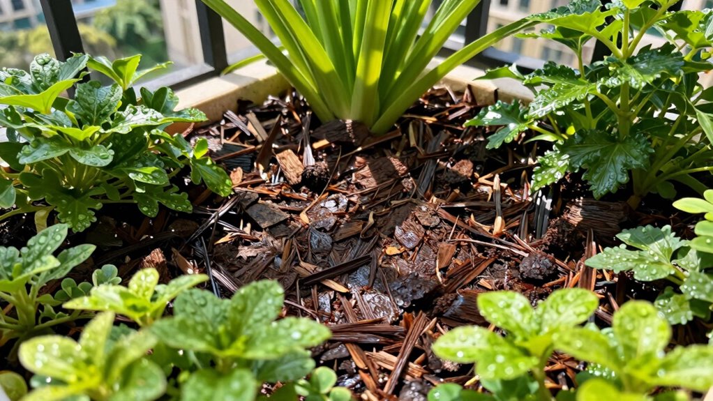 moisture retention through mulch