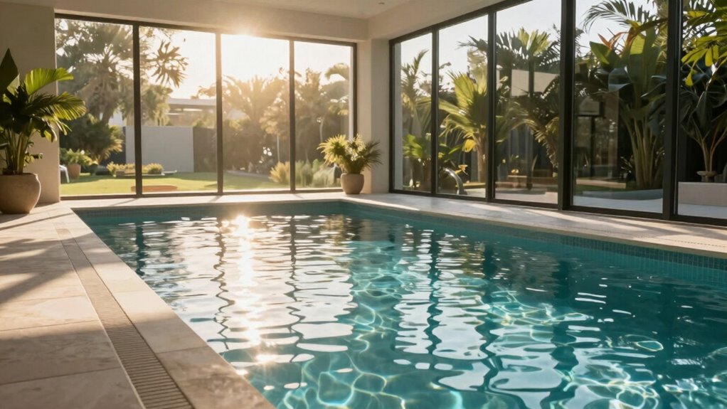 natural sunlight enhances pool environment