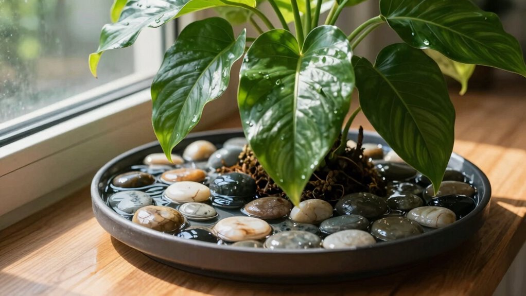 optimal pebble tray placement