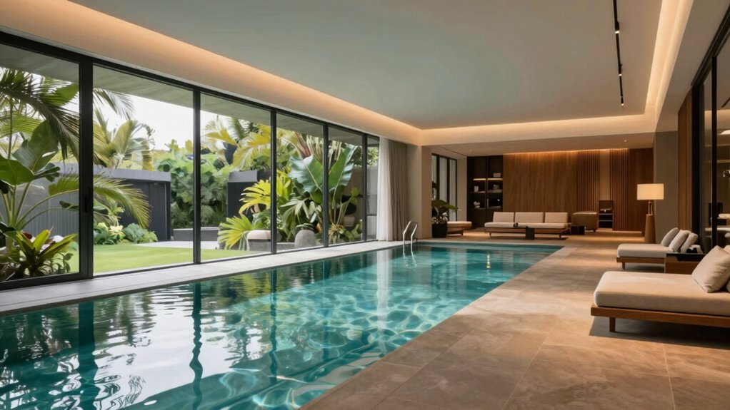 optimal pool room location and size