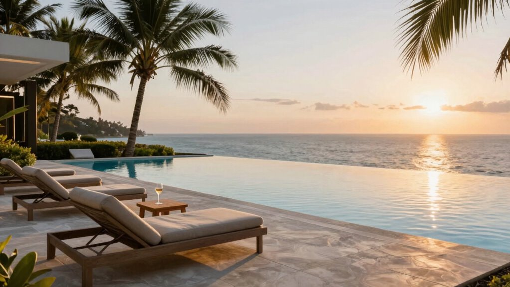 optimal poolside lounge placement