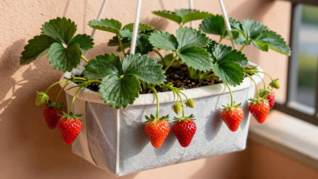 optimal small space strawberry containers