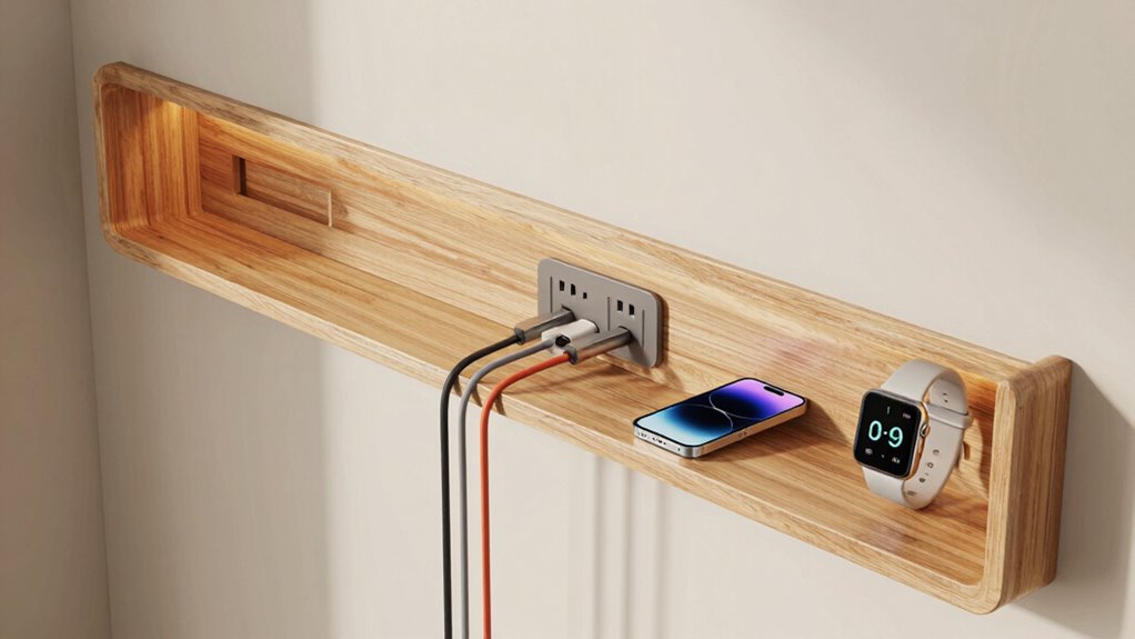 organized charging and cables