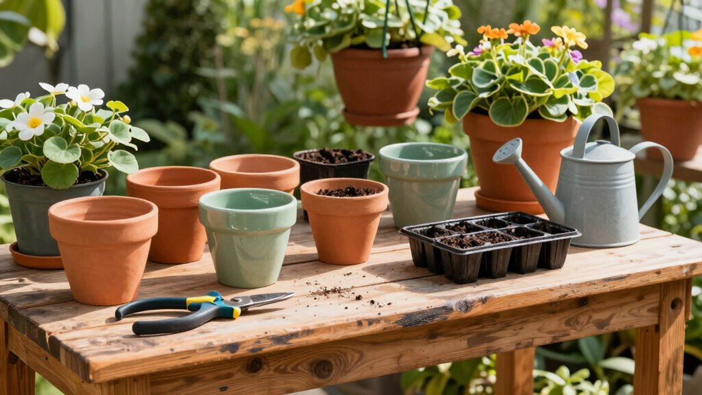 organized durable gardening workspace