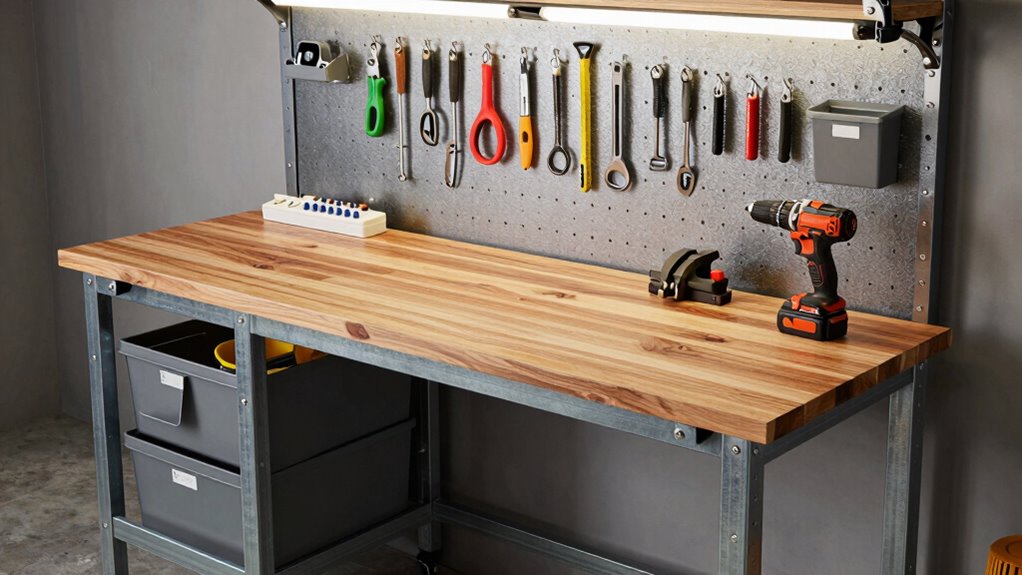 organized ergonomic stable workspace