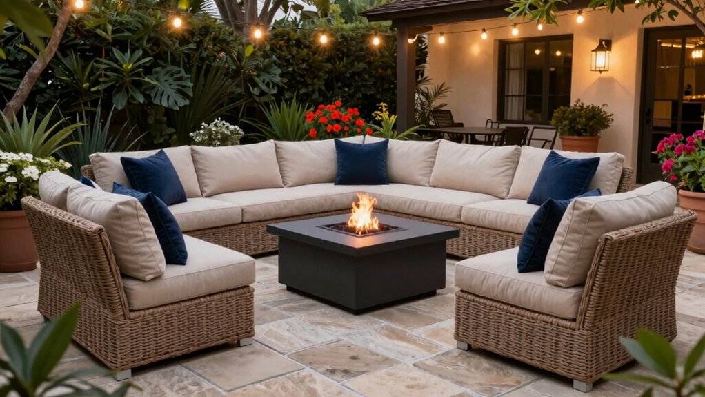 outdoor sectional patio design