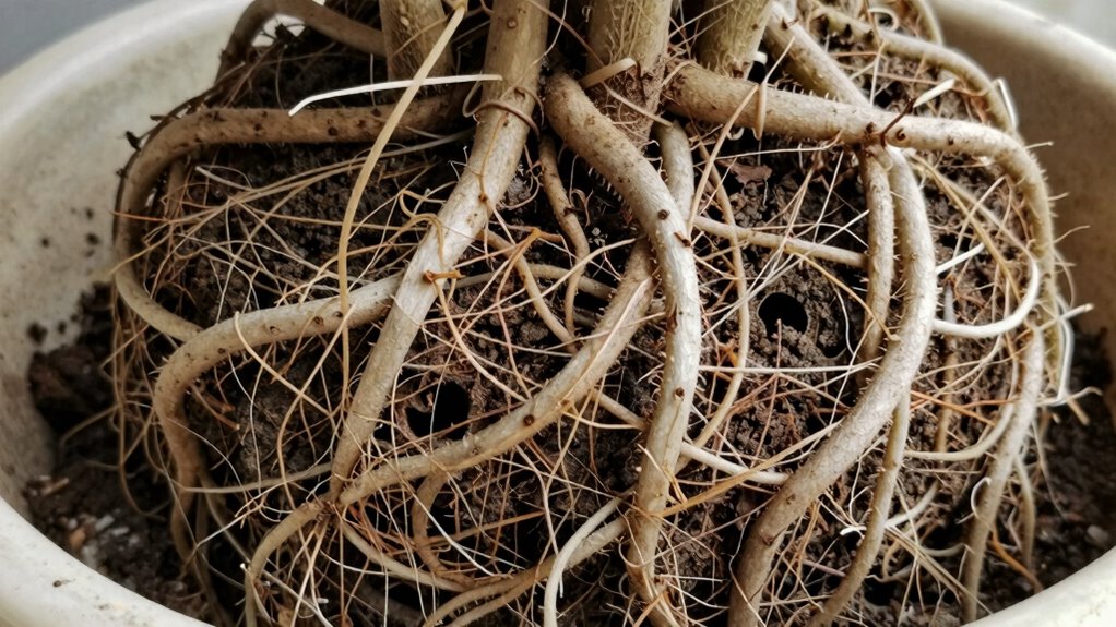 overgrown nutrient deficient roots