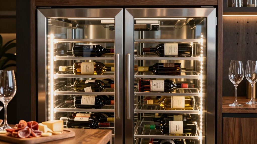 perfectly chilled wine storage