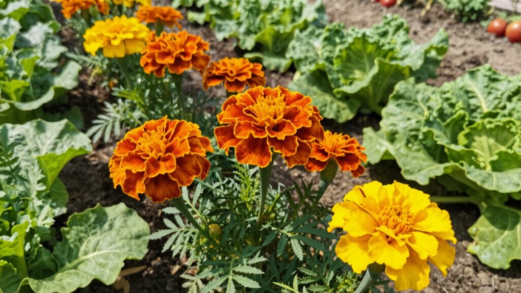 plant marigolds near vegetables