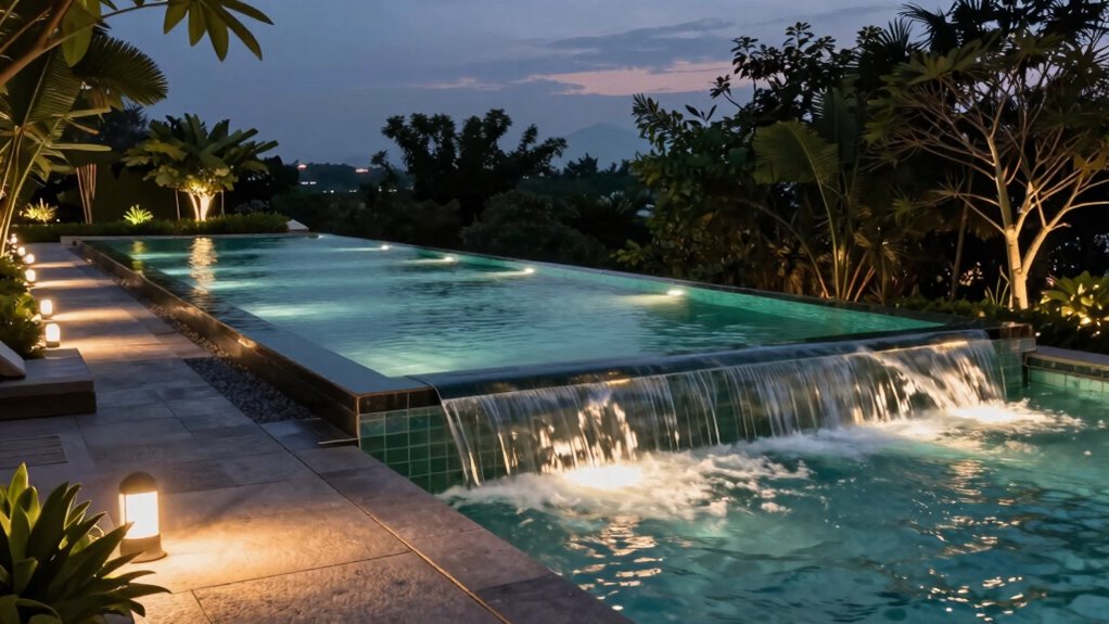 pool lighting enhances visual appeal