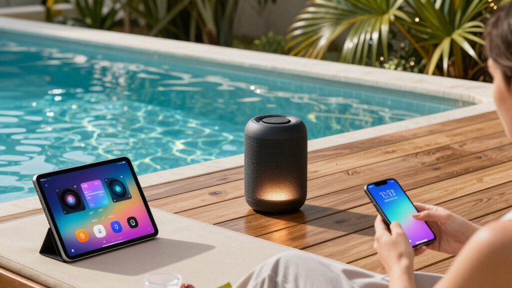 relaxing poolside music management