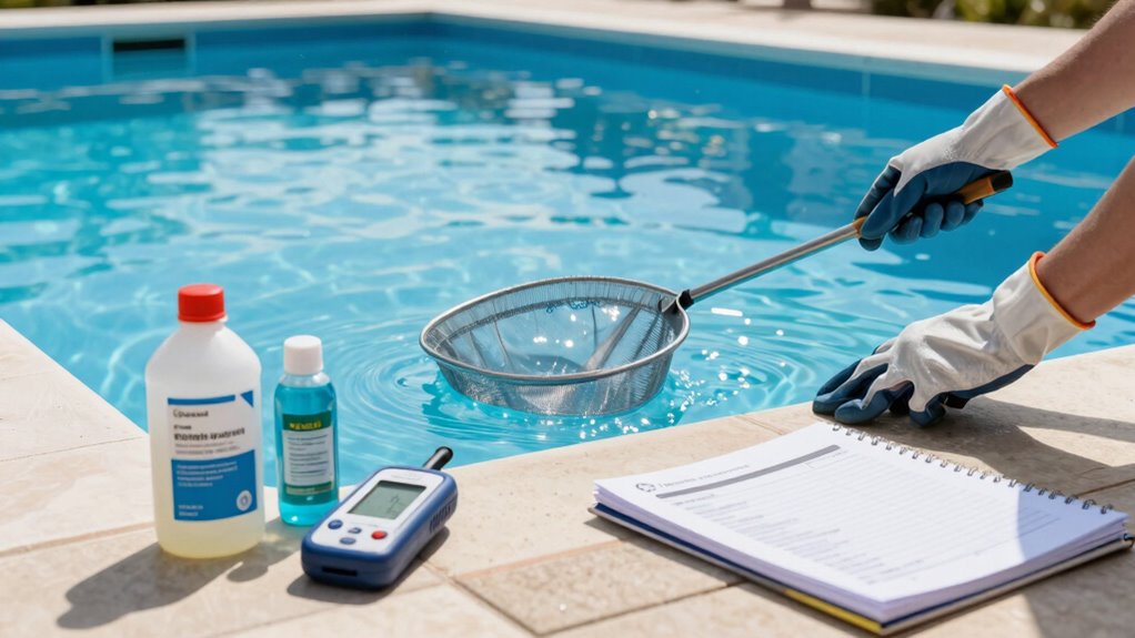 scheduled seasonal pool upkeep