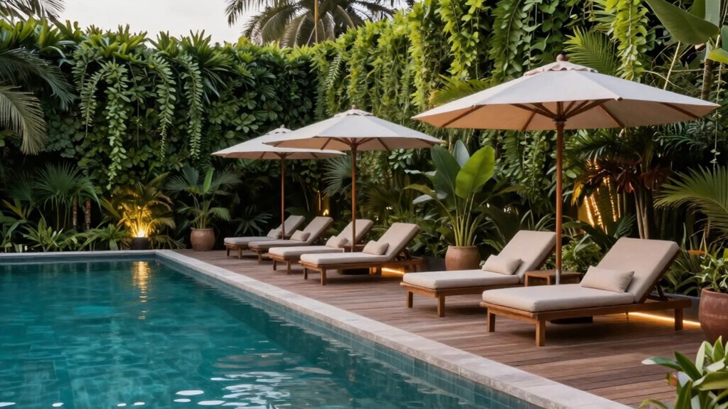 secluded infinity pool lounge