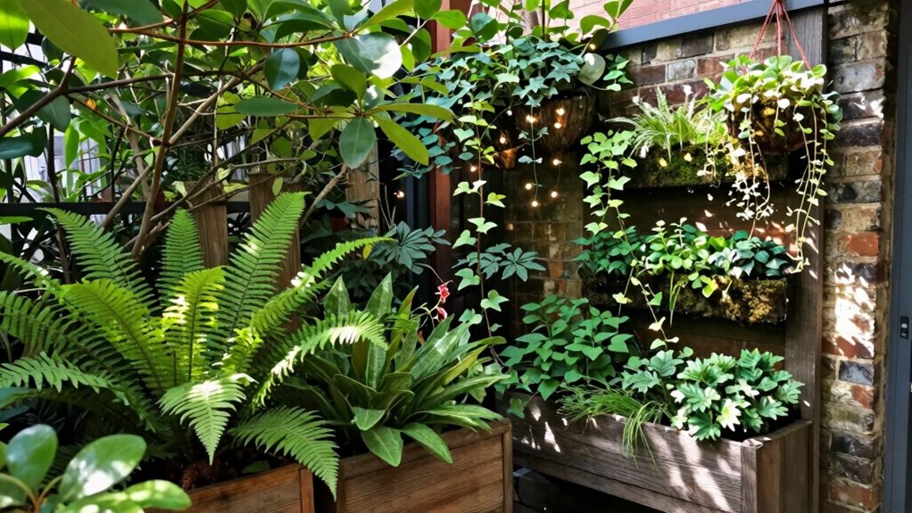 shaded garden vibrant design