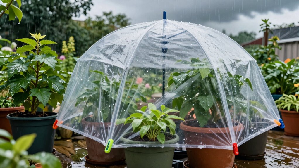 shield plants from rain