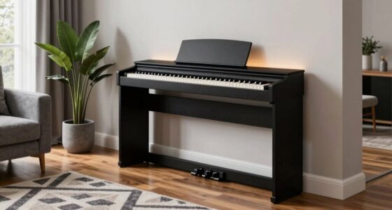 sleek modern piano integration