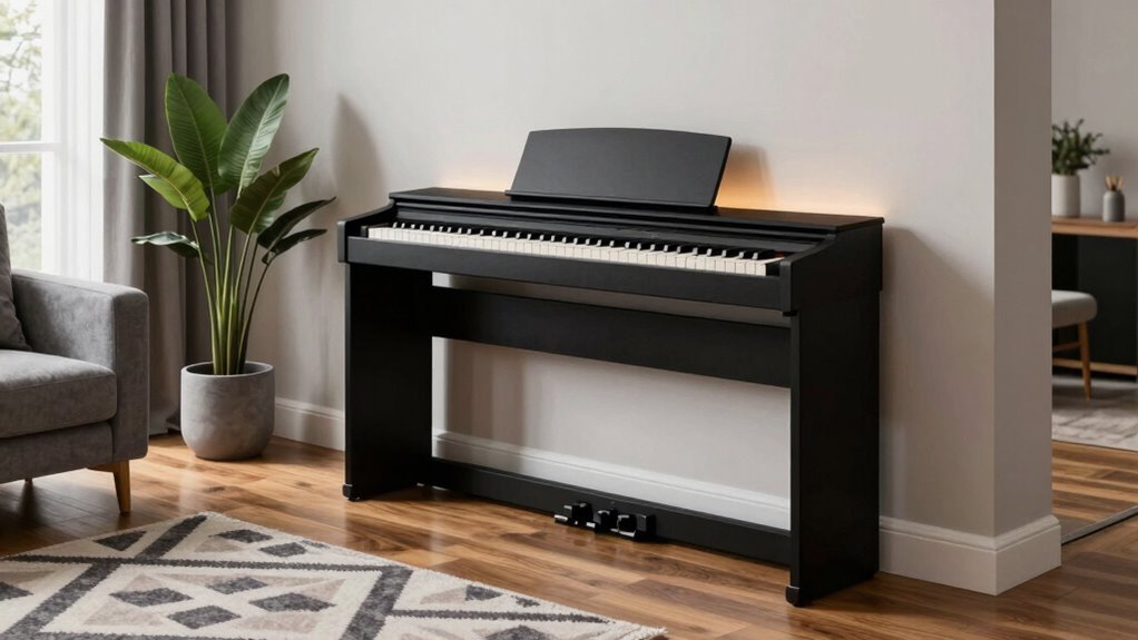 sleek modern piano integration