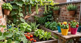small outdoor edible garden