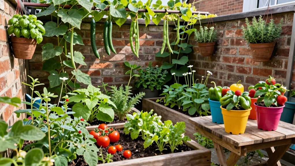 small outdoor edible garden