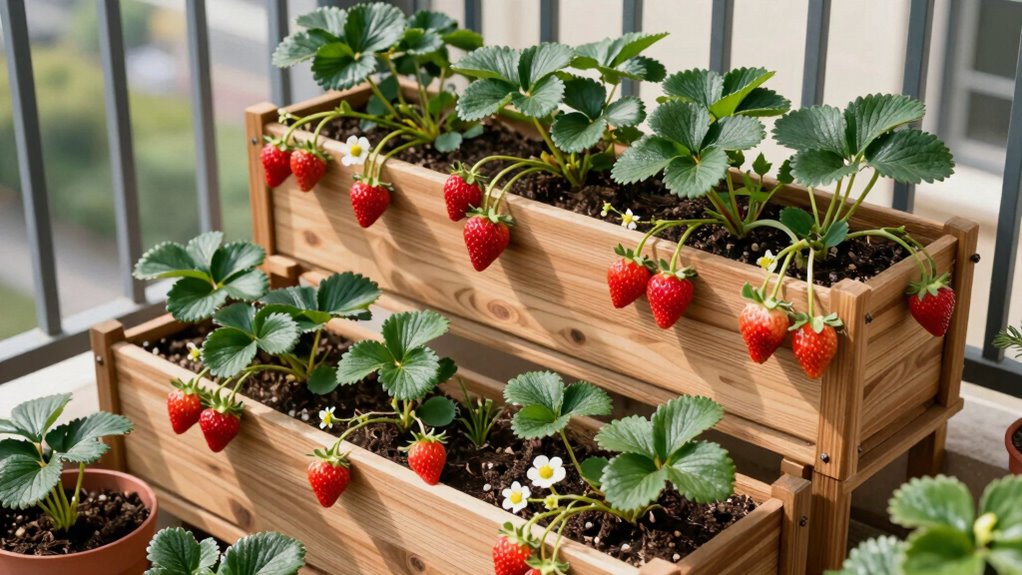 small space strawberry planting