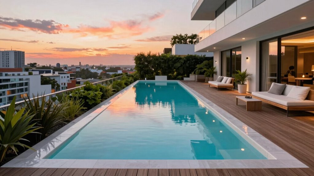 smart private outdoor pool placement