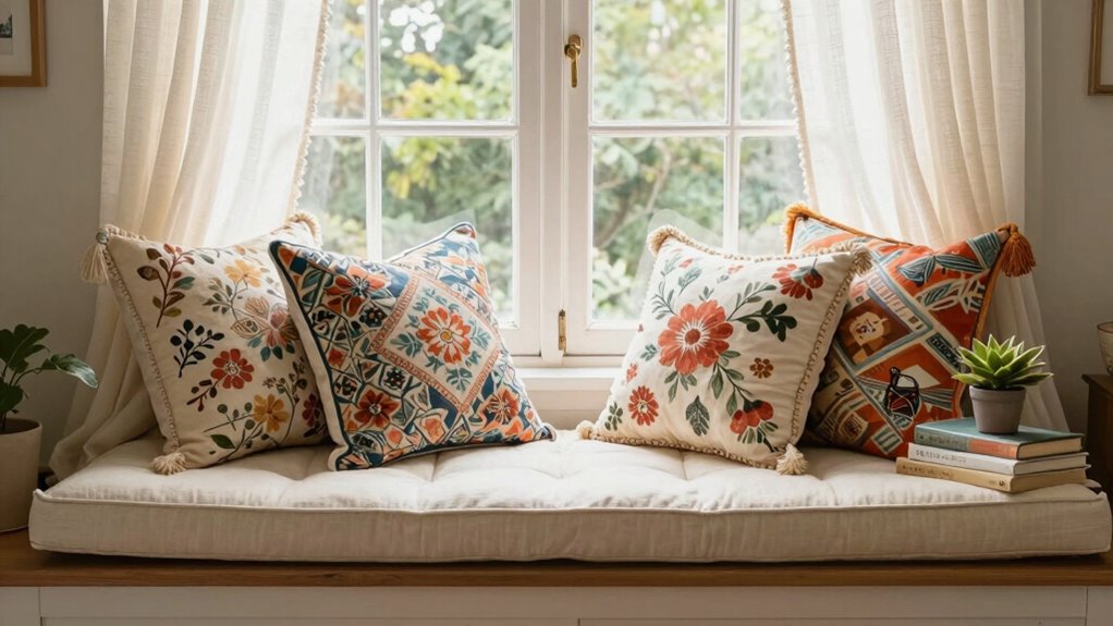 soft cushions and layered fabrics
