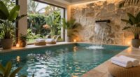 spa inspired pool decor
