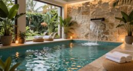 spa inspired pool decor