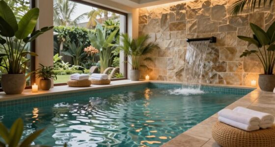 spa inspired pool decor