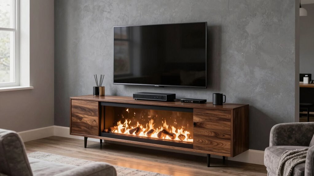 space saving stylish fireplace consoles