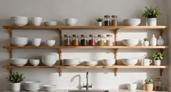 styled tidy shelf display