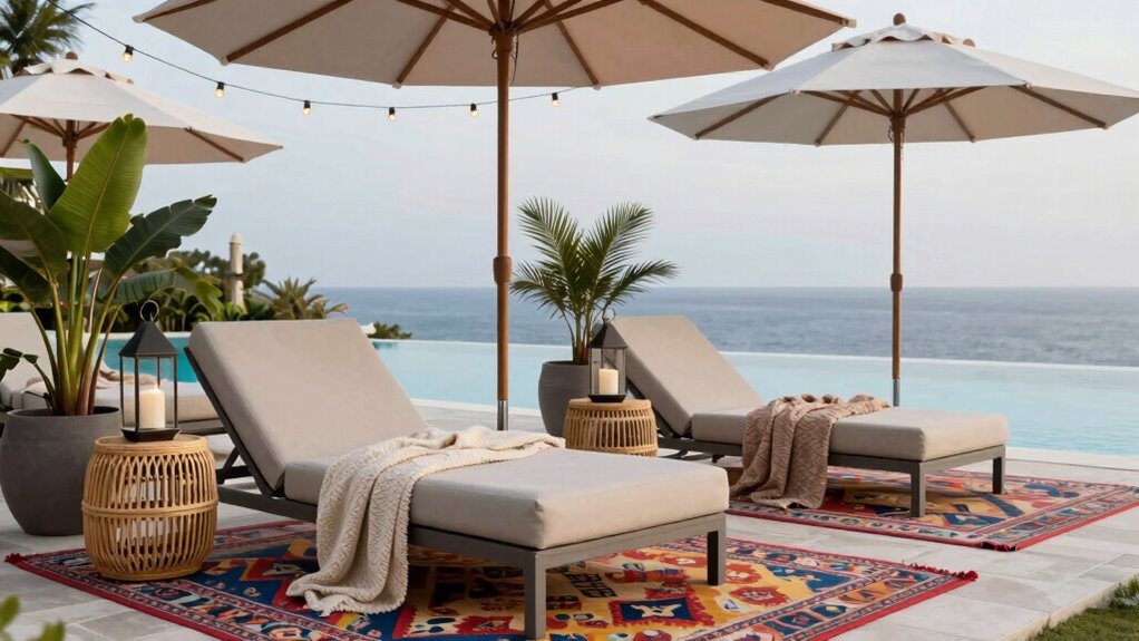 stylish cohesive outdoor decor