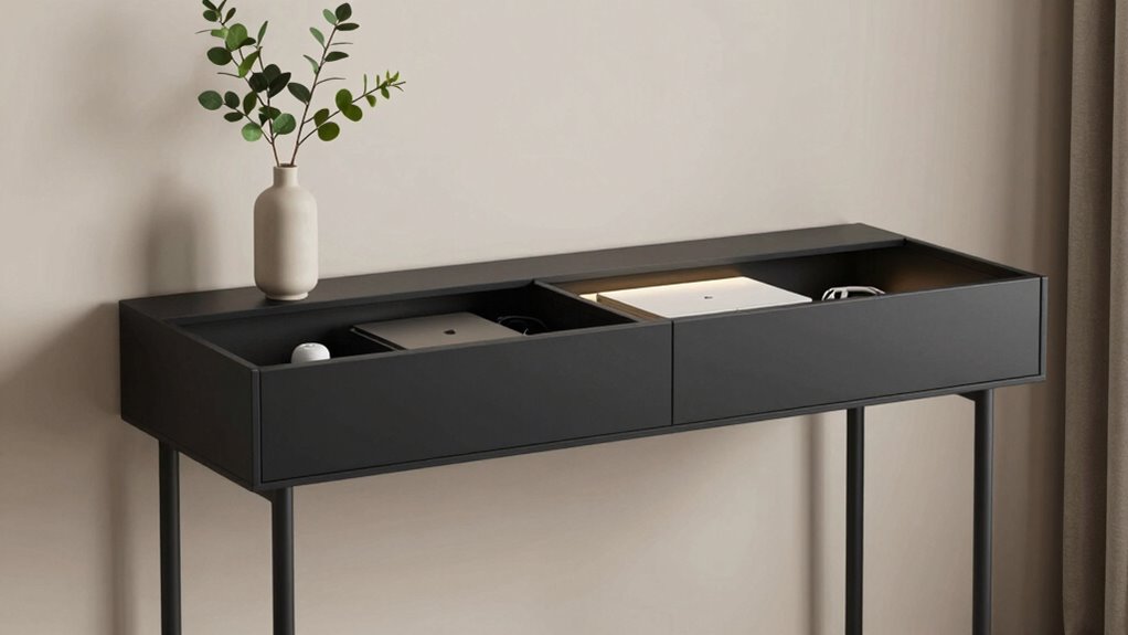 stylish organized console essentials